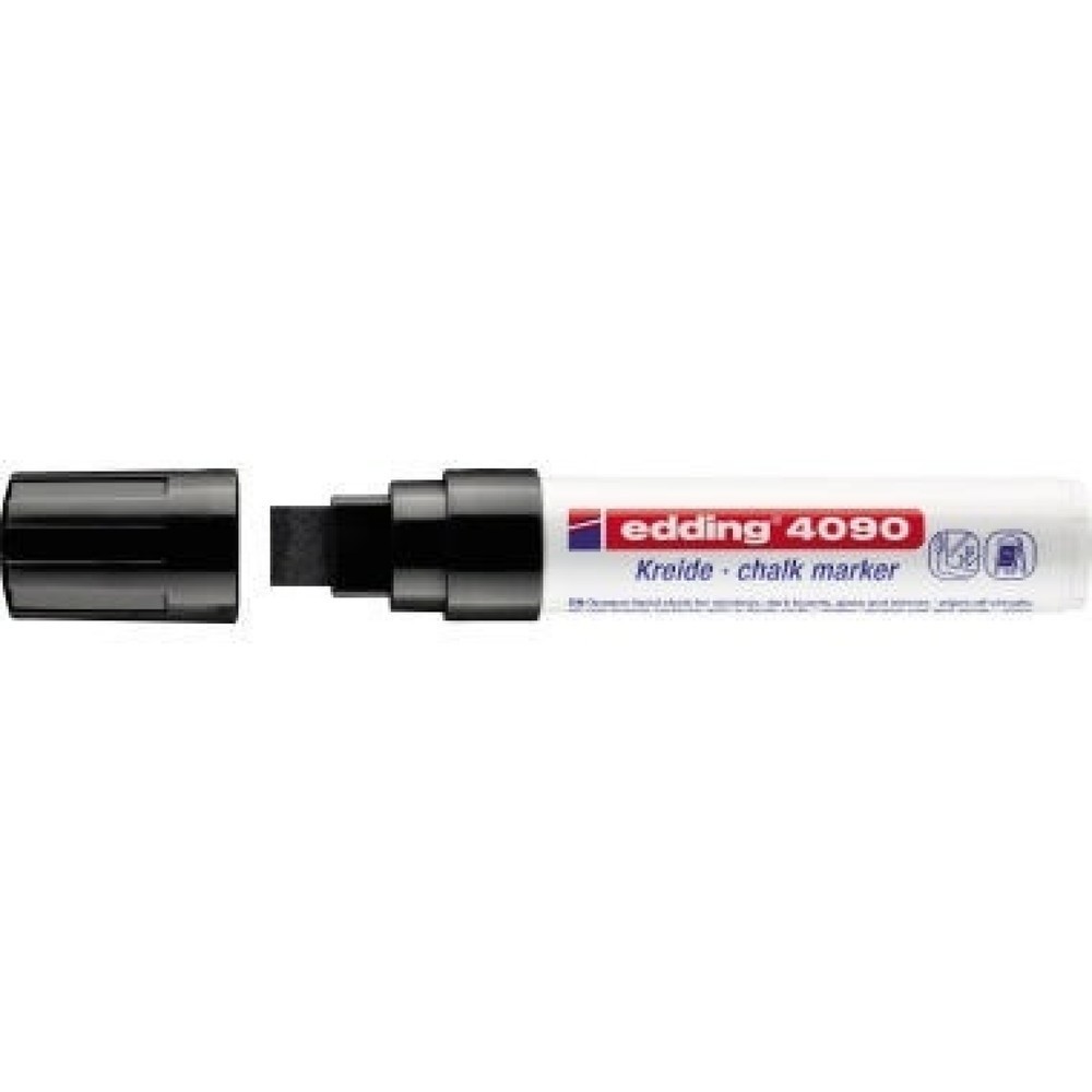 Produktabbildung: edding Kreidemarker 4090 4-4090001 4-15mm Keilspitze schwarz