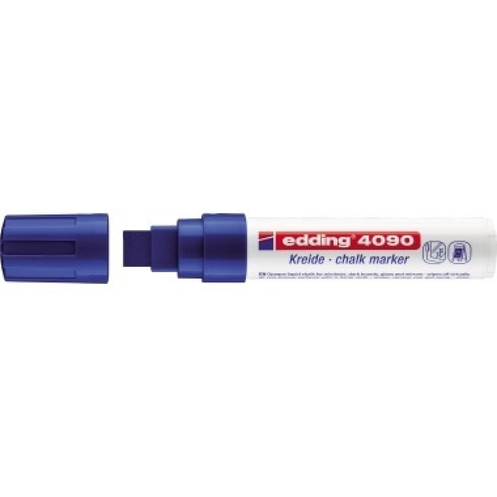edding Kreidemarker 4090 4-4090003 4-15mm Keilspitze blau Produktabbildung: edding Kreidemarker 4090 4-4090003 4-15mm Keilspitze blau