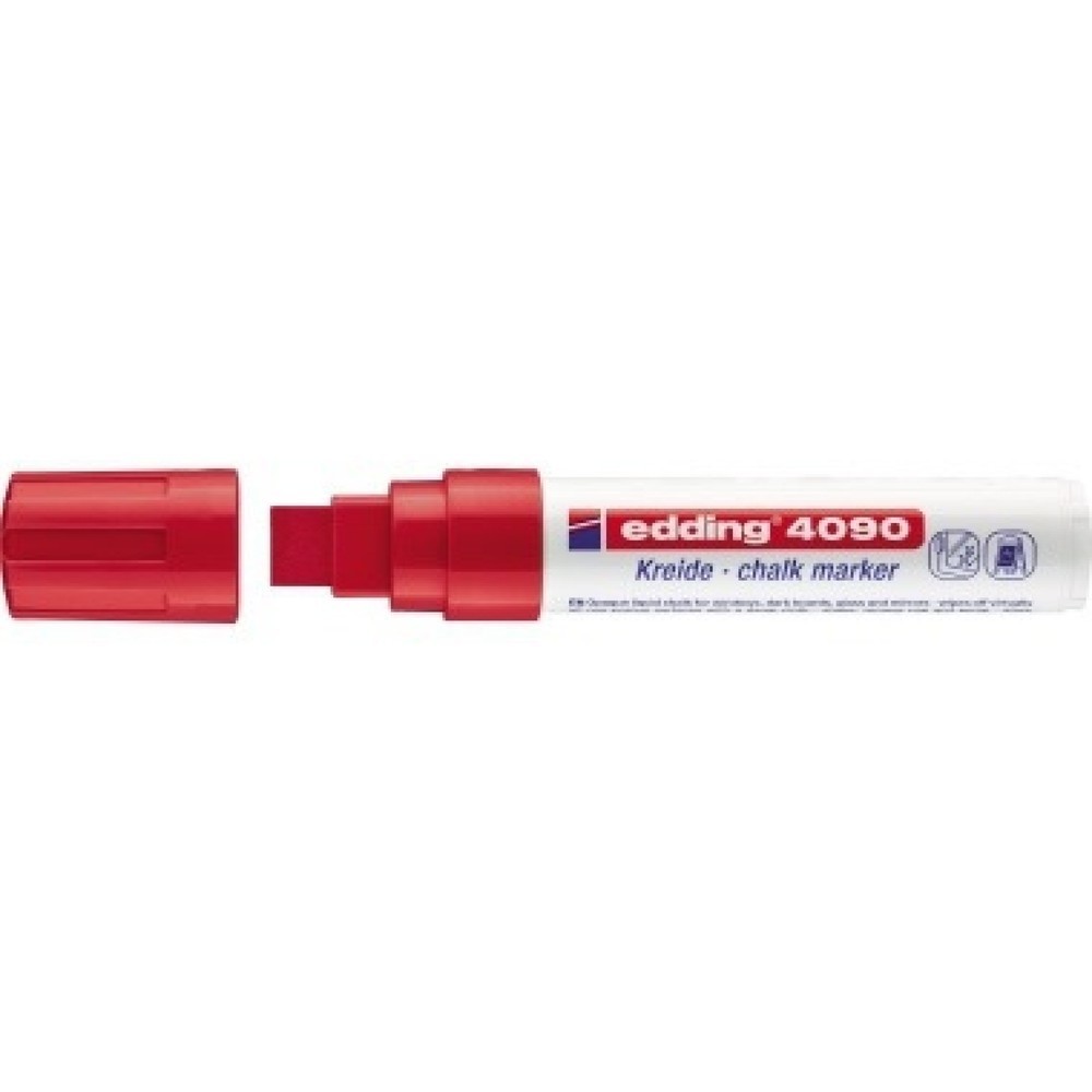 Produktabbildung: edding Kreidemarker 4090 4-4090002 4-15mm Keilspitze rot