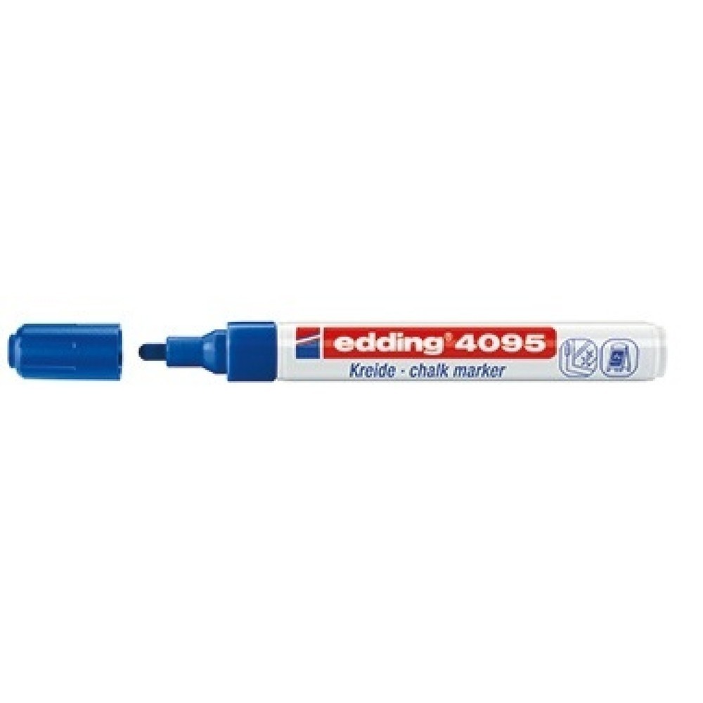 Produktabbildung: edding Kreidemarker 4095 4-4095003 2-3mm Rundspitze blau
