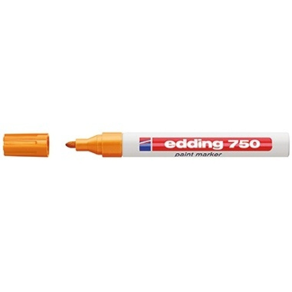 Produktabbildung: edding Lackmarker 750 4-750006 2-4mm Rundspitze permanent orange
