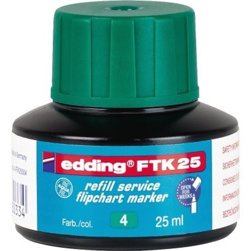 edding Nachfülltusche 4-FTK25004 25ml grün Produktabbildung: edding Nachfülltusche 4-FTK25004 25ml grün