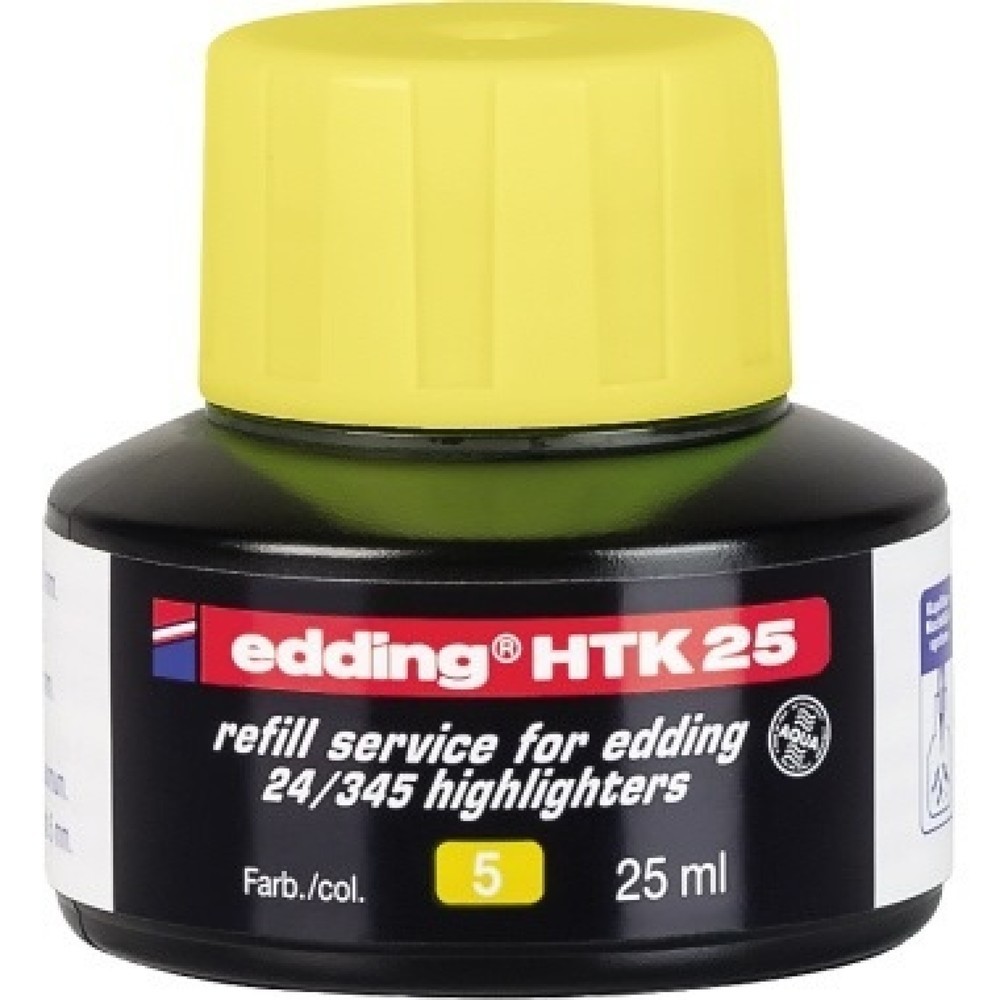 Produktabbildung: edding Nachfülltusche HTK25 4-HTK25005 25ml gelb