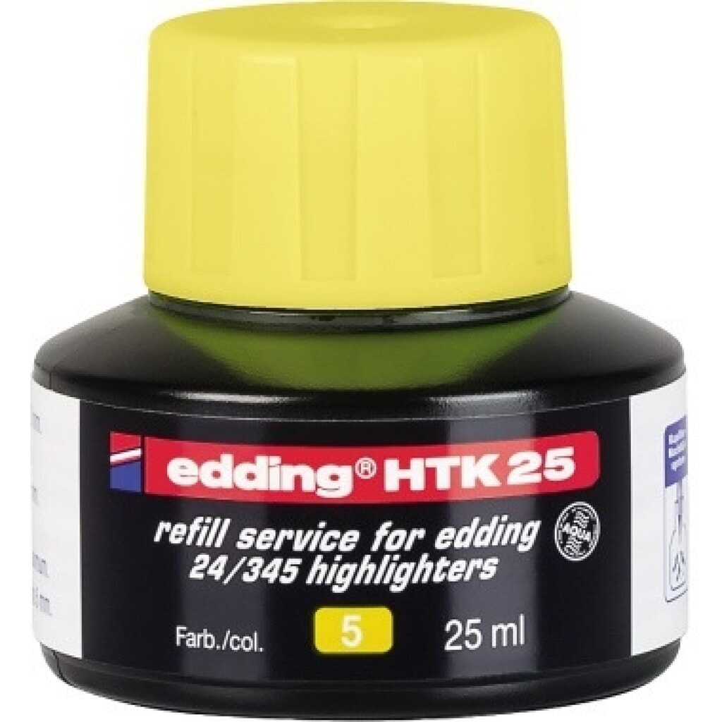 edding Nachfülltusche HTK25 4-HTK25005 25ml gelb Produktabbildung: edding Nachfülltusche HTK25 4-HTK25005 25ml gelb