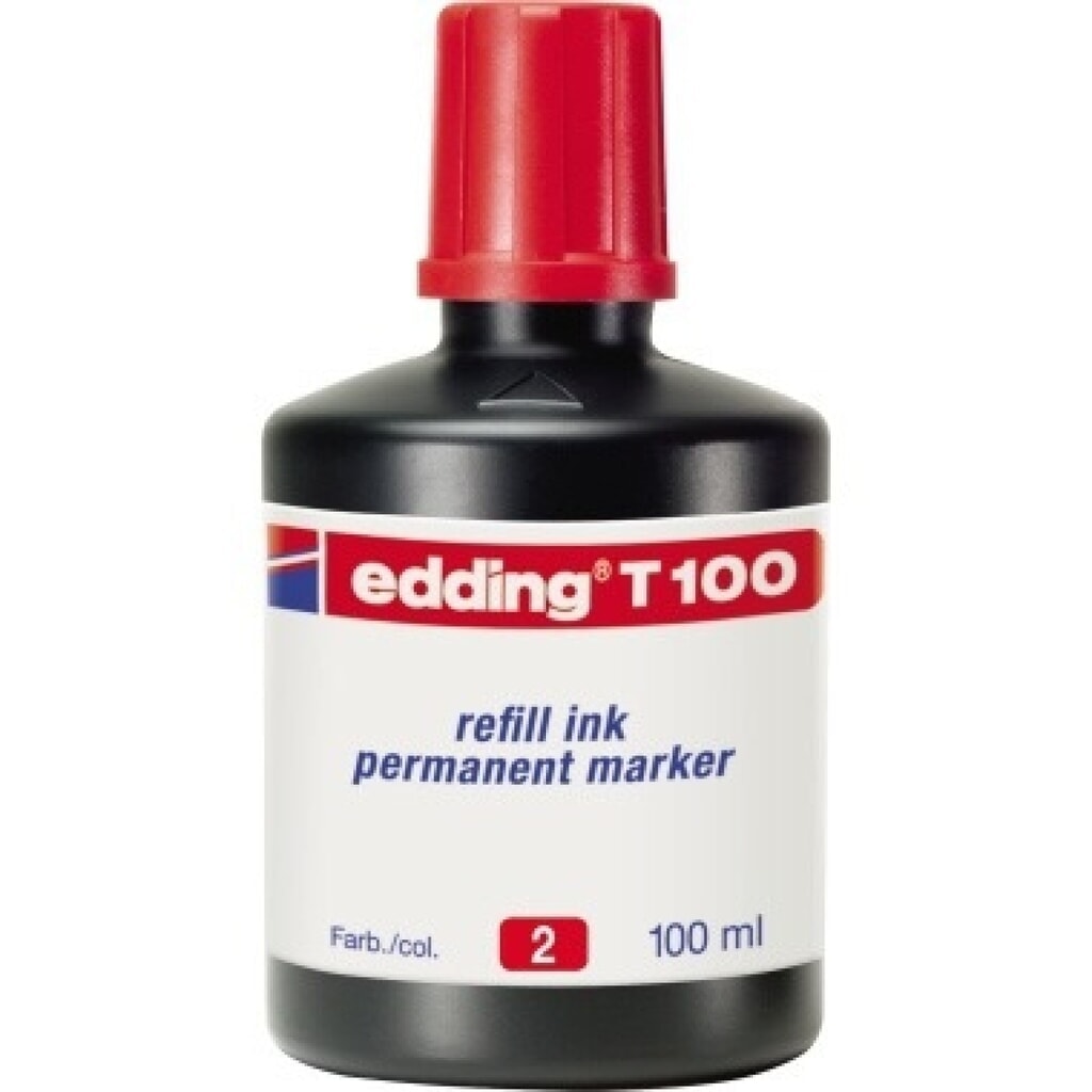 edding Nachfülltusche T 100 4-T100002 100ml rot Produktabbildung: edding Nachfülltusche T 100 4-T100002 100ml rot