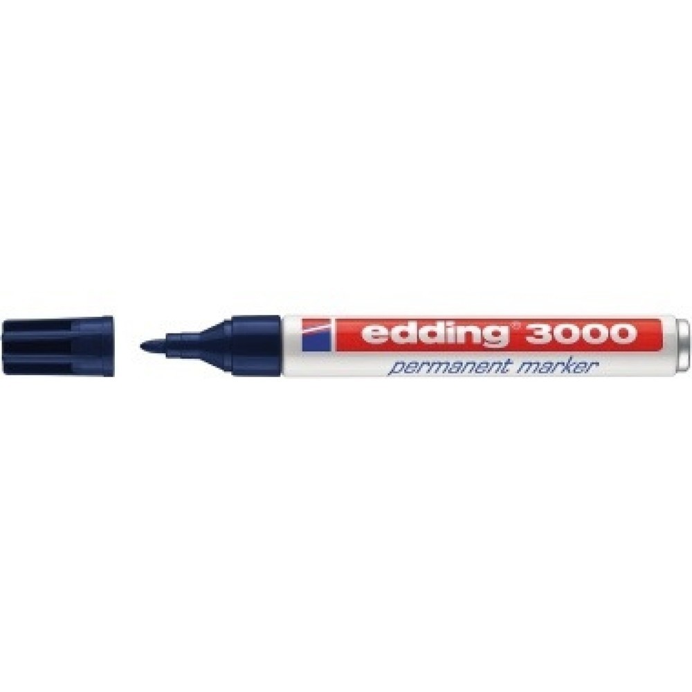 Produktabbildung: edding Permanentmarker 3000 4-3000017 1,5-3mm Rundspitze t.bl