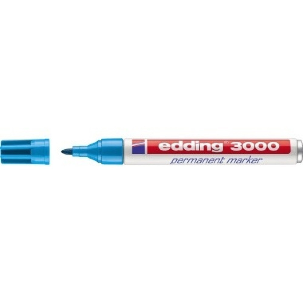 Produktabbildung: edding Permanentmarker 3000 4-3000010 1,5-3mm Rundspitze h.bl