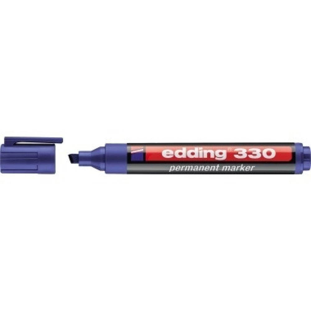 Produktabbildung: edding Permanentmarker 330 4-330003 1-5mm Keilspitze blau