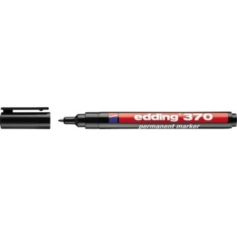 Produktabbildung: edding Permanentmarker 370 4-370001 1mm Rundspitze nachfüllbar schwarz