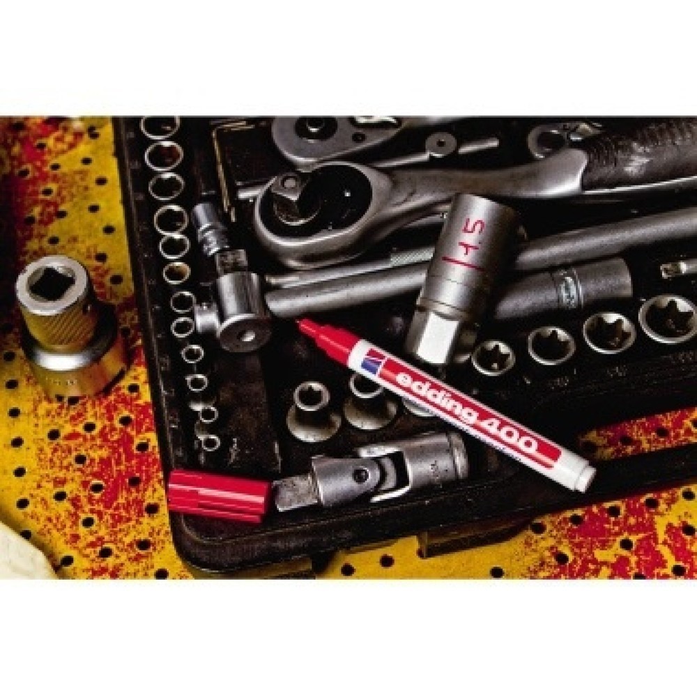 Produktabbildung Nr. 10: edding Permanentmarker 400 4-400009 1mm nachfüllbar Rundspitze rosa