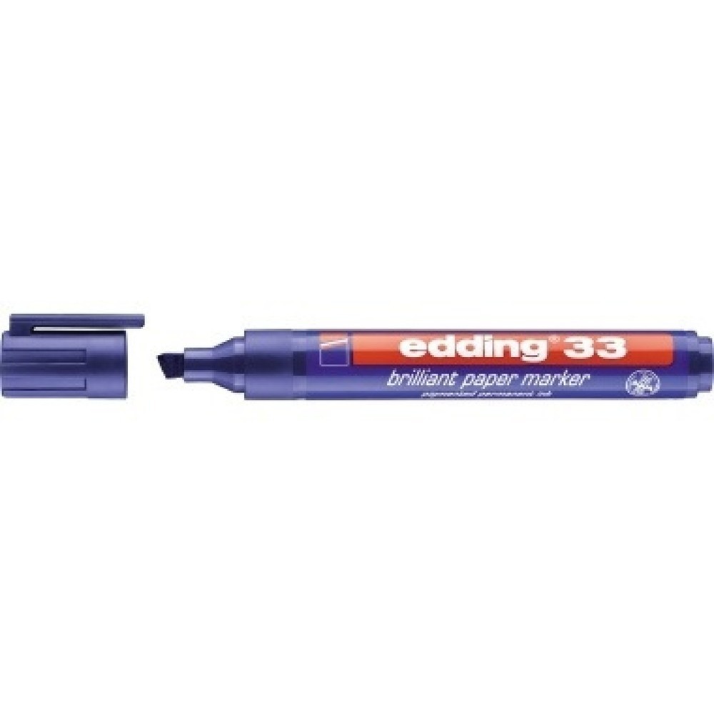 Produktabbildung: edding Pigmentmarker 33 4-33003 1-5mm Keilspitze blau