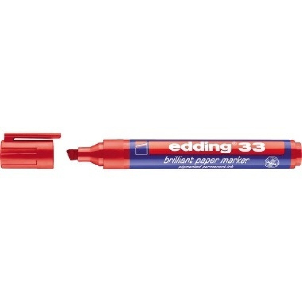 Produktabbildung: edding Pigmentmarker 33 4-33002 1-5mm Keilspitze rot