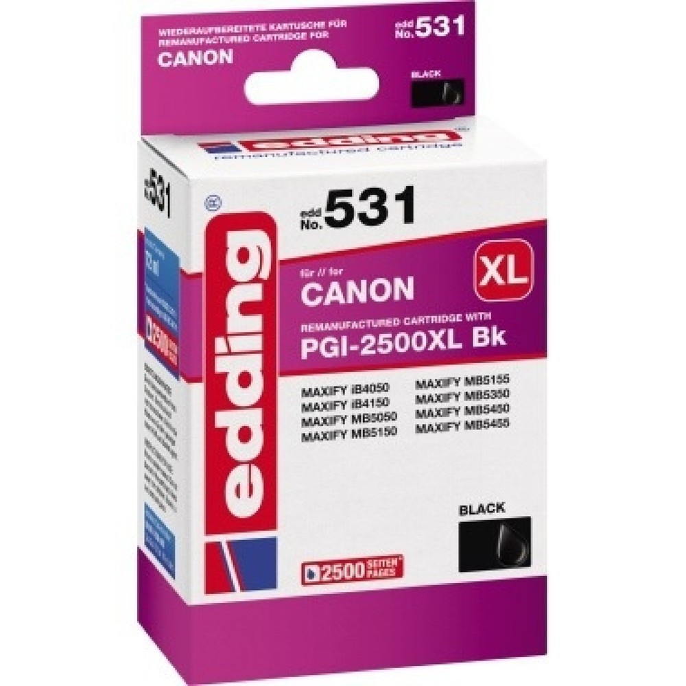 Produktabbildung Nr. 1: edding Tintenpatrone 18-531 wie Canon PGI2500XLBK