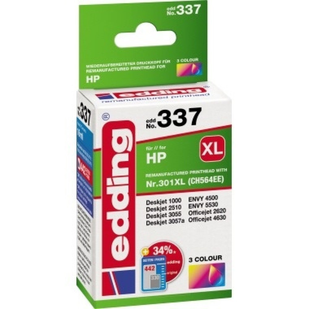 Produktabbildung: edding Tintenpatrone 18-337 wie HP 301XL farbig 16ml