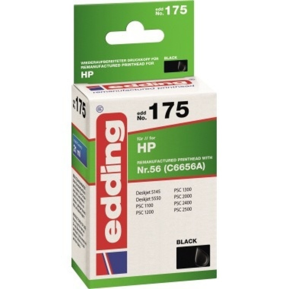 Produktabbildung: edding Tintenpatrone 18-175 wie HP Nr.56 C6656A schwarz