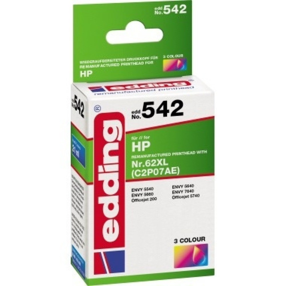 Produktabbildung: edding Tintenpatrone 18-542 wie HP 62XL farbig