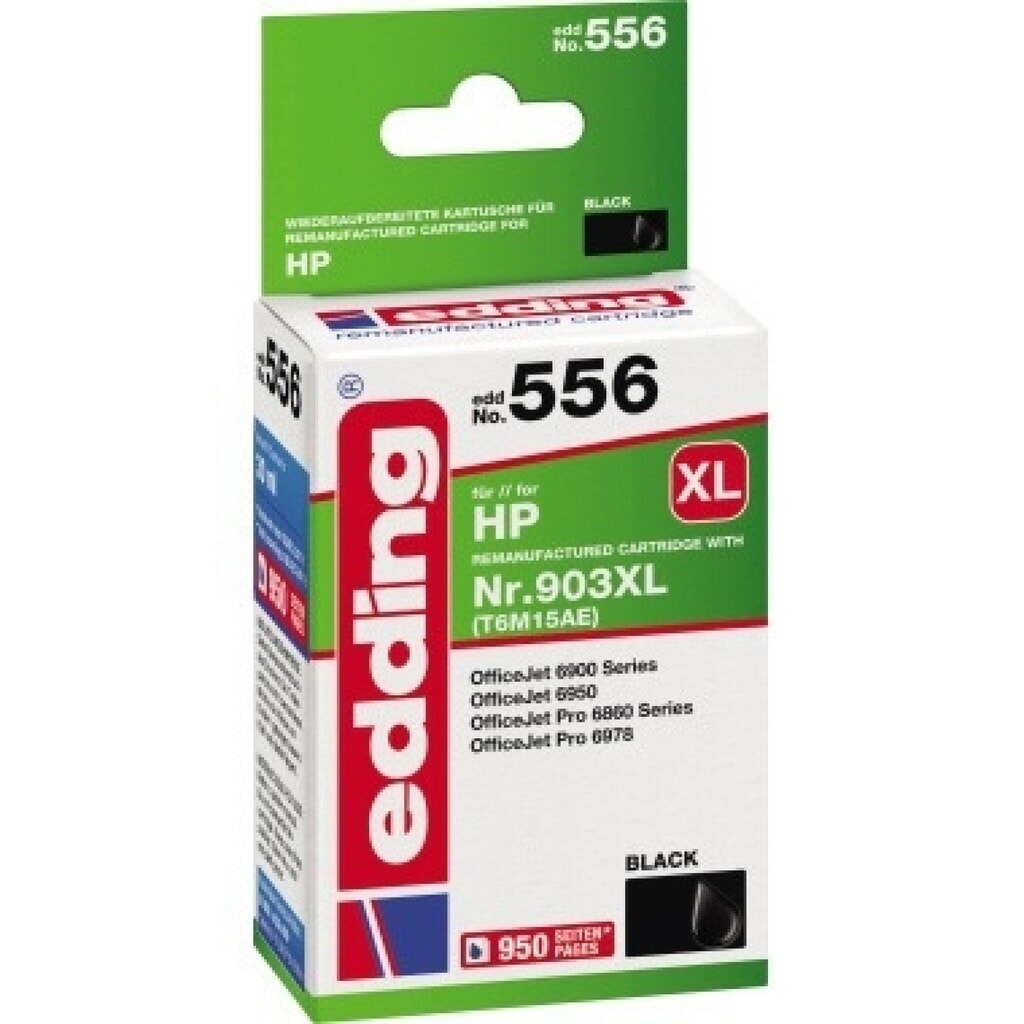 edding Tintenpatrone 18-556 wie HP No. 903XL (T6M15AE) black Produktabbildung: edding Tintenpatrone 18-556 wie HP No. 903XL (T6M15AE) black