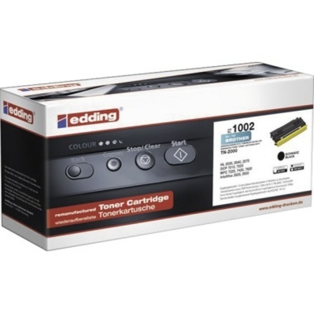 Produktabbildung: edding Toner 18-1002 wie Brother TN 2000 schwarz