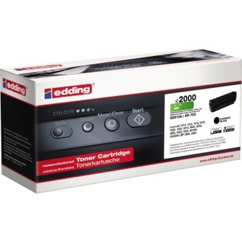 Produktabbildung: edding Toner 18-2000 wie HP Q2612A schwarz