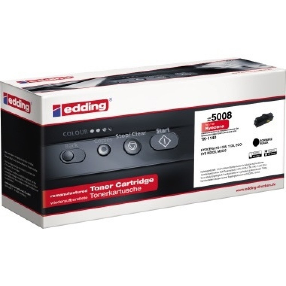 Produktabbildung: edding Toner 18-5008 wie Kyocera TK-1140 schwarz