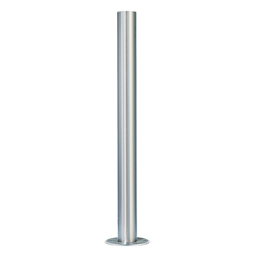 Produktabbildung Nr. 1: Edelstahl-Sperrpfosten, umlegbar, Rundrohr Ø 76 mm mit Bodenanker + Flachkopf, Zylinderschloss