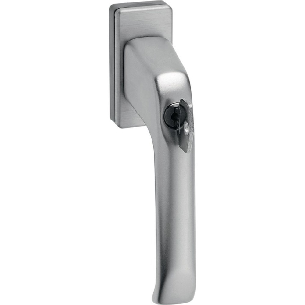 Produktabbildung: EDI Fenstergriff 1003/2035, 35 mm, Aluminium F2 / neusilberfarbig, abschließbar