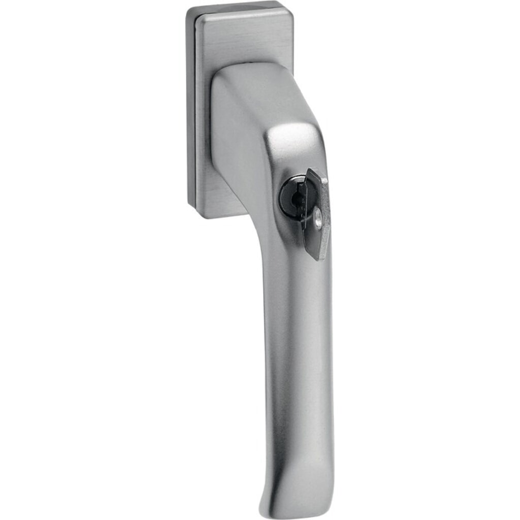 Produktabbildung: EDI Fenstergriff 1003/2035, 35 mm, Aluminium F9016 / verkehrsweiß, abschließbar