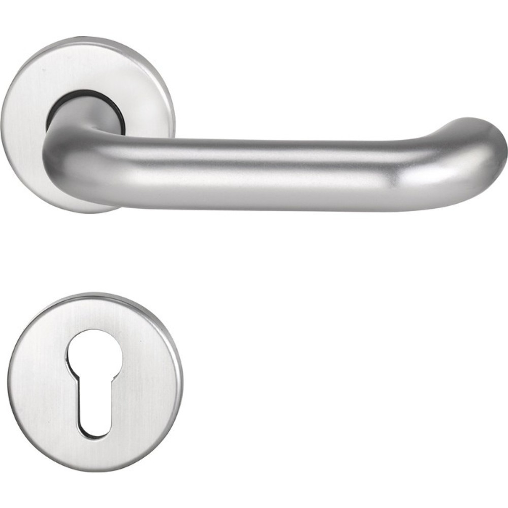 Produktabbildung Nr. 2: EDI Feuerschutzgarnitur Riva FS K7/103, für Türstärke 38-58 mm PZ rund, Aluminium F1 D/K, DIN links / rechts