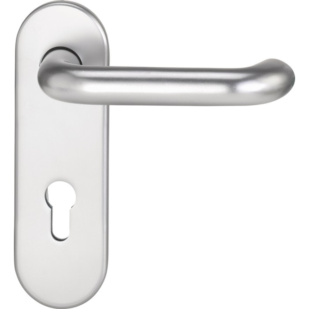 Produktabbildung Nr. 1: EDI Feuerschutzgarnitur Targa/K FS 103/103, für Türstärke 38-58 mm PZ abgerundet, Edelstahl F00 D/D, DIN links / rechts