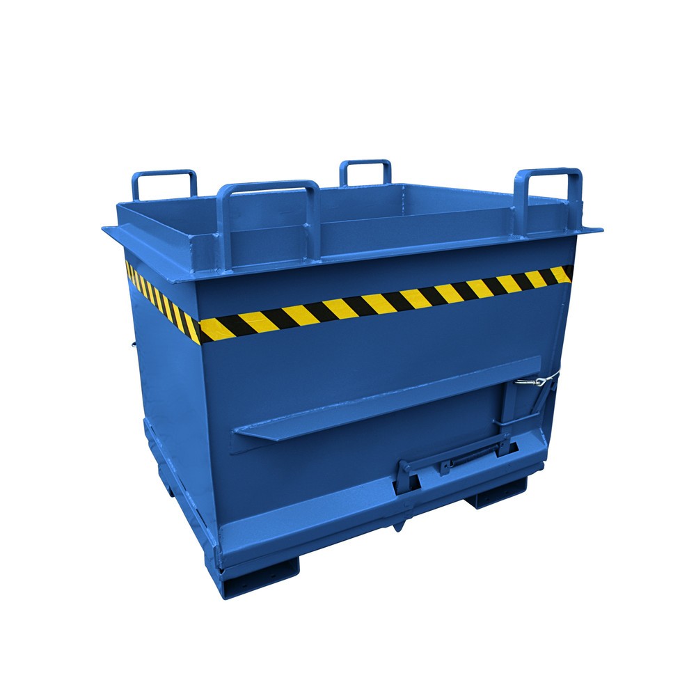Illustration du produit: Eichinger® Benne à fond basculant en version conique, 2 000 kg, 1 000 litres bleu gentiane
