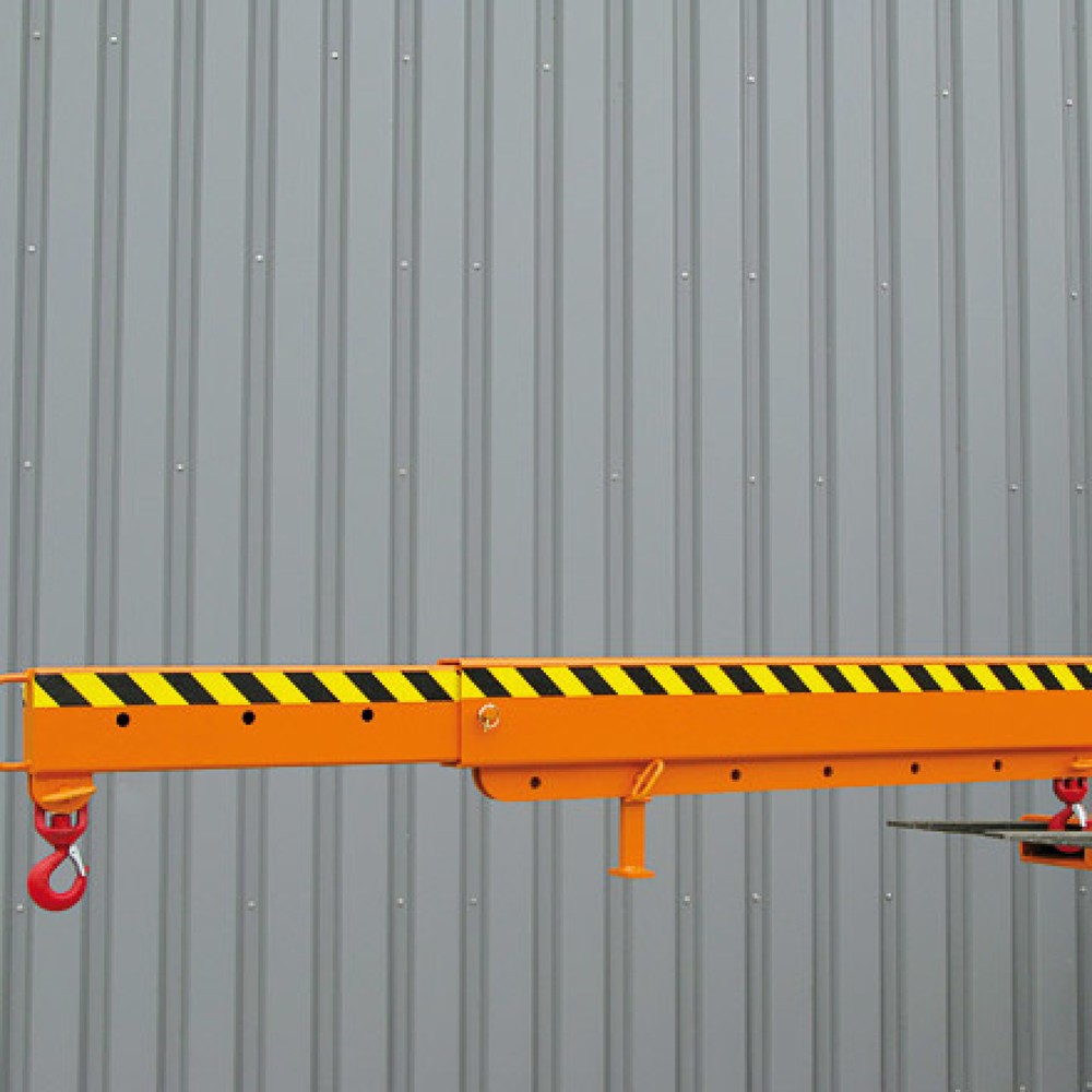 N° de l'image du produit 2 : Eichinger® Bras de grue télescopique, 2 500 kg, orangé pur