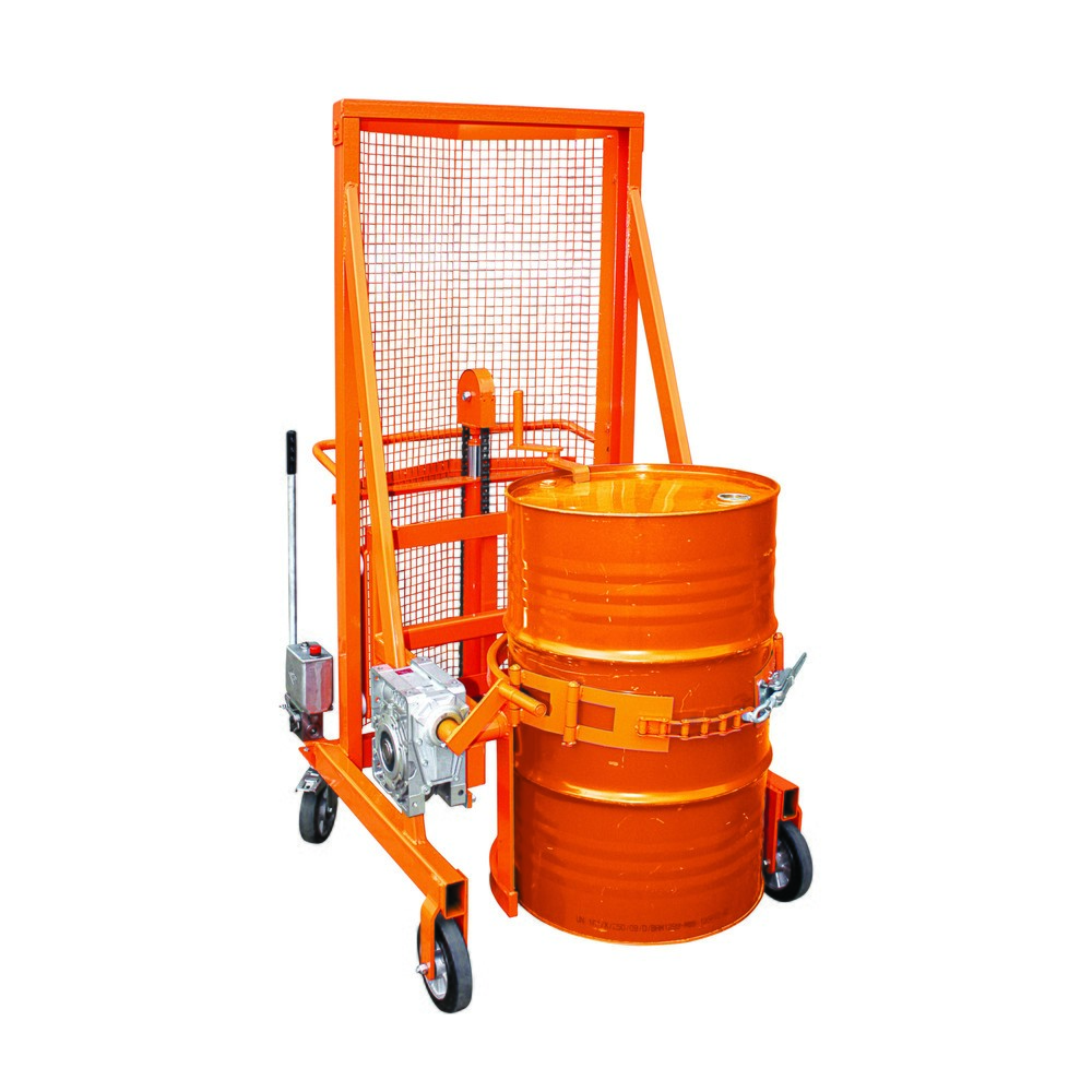 Illustration du produit: Eichinger® Chariot porte-fût, mécanique, manivelle orangé pur
