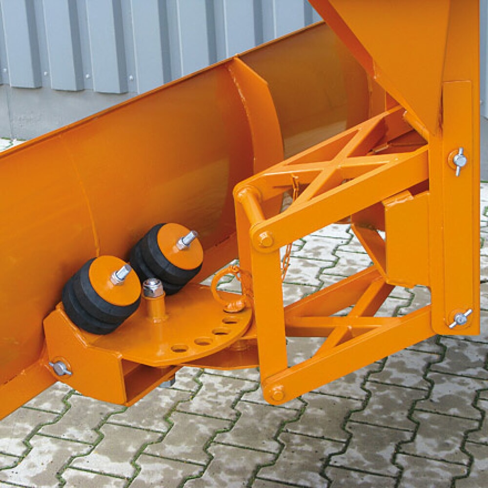 N° de l'image du produit 2 : Eichinger® Chasse-neige avec compensation de niveau, entrée de fourche en bas Largeur de lame 1 500 mm orangé pur, acier