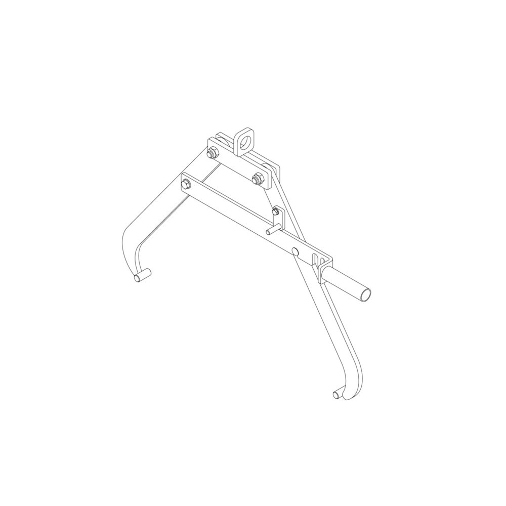 N° de l'image du produit 2 : Pince à fûts Eichinger® pour Grue, 1 x fût horizontal gris anthracite