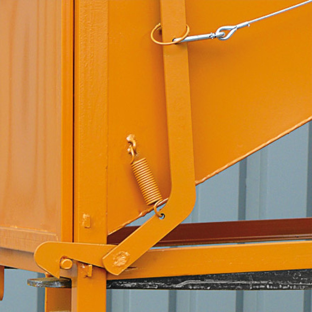 N° de l'image du produit 4 : Eichinger® Conteneur silo avec clapet de déversement de grande surface, 300 litres orangé pur