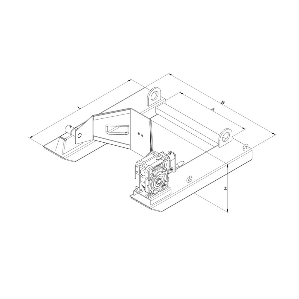 Produktabbildung Nr. 3: Eichinger® Fass- und Tonnenkipper, Kurbel, 1 x Fass reinorange
