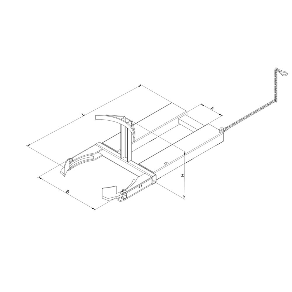 Produktabbildung Nr. 2: Eichinger® Fassheber für stehende Fässer, 1 x 120 L Fass, enzianblau