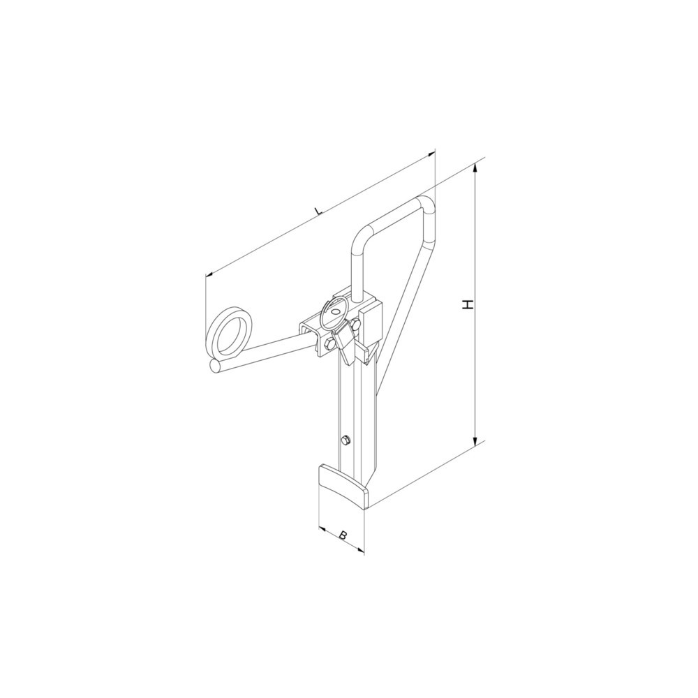 Produktabbildung Nr. 2: Eichinger® Fassklemme für Kran, 1 x Fass enzianblau
