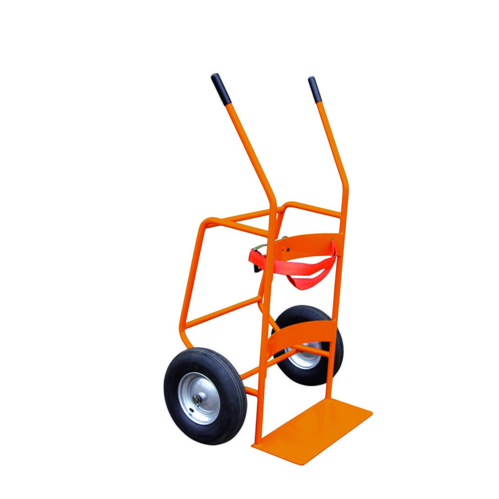 Eichinger® Fasswagen mit luftgefüllten Reifen, reinorange Produktabbildung: Eichinger® Fasswagen mit luftgefüllten Reifen, reinorange