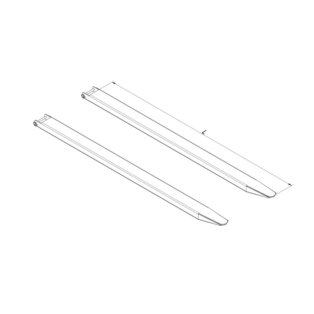 Produktabbildung Nr. 3: Eichinger® Gabelverlängerung geschl. 1800x100x45, Spitze im Curved Design, Sicherung unverlierbar, anthrazitgrau
