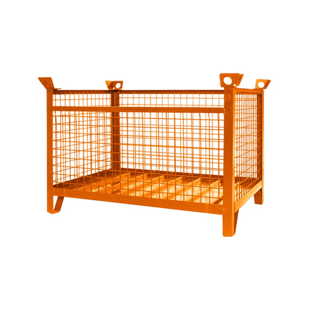 Produktabbildung Nr. 1: Eichinger® Industrie-Gitterbox-Stapelpalette, 1500 kg, LxBxH 1000x800x750 mm reinorange