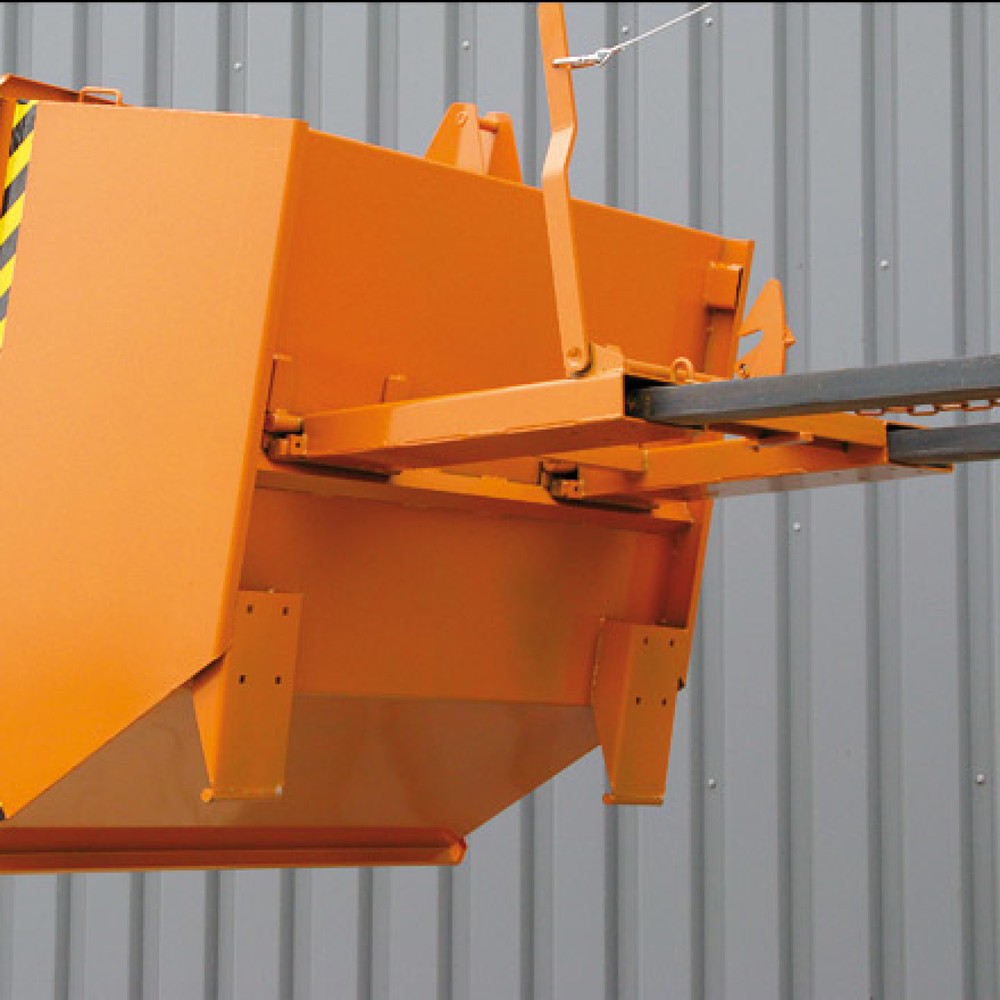 Produktabbildung Nr. 4: Eichinger® Kippbehälter in niedriger Bauhöhe, 1000 kg, 400 Liter, anthrazitgrau