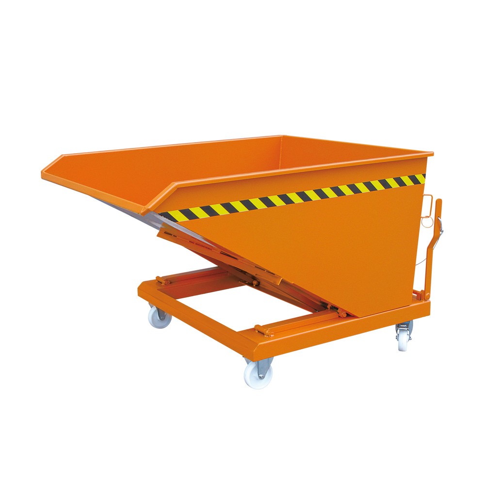 Produktabbildung Nr. 1: Eichinger® Kippbehälter in niedriger Bauhöhe, 1000 kg, 500 Liter, reinorange