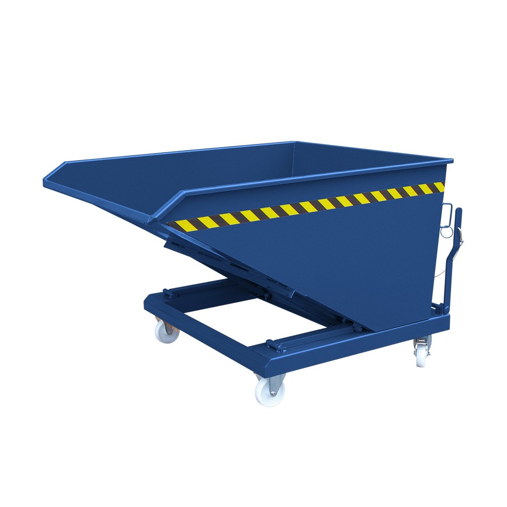 Produktabbildung Nr. 1: Eichinger® Kippbehälter in niedriger Bauhöhe, 1000 kg, 500 Liter, enzianblau