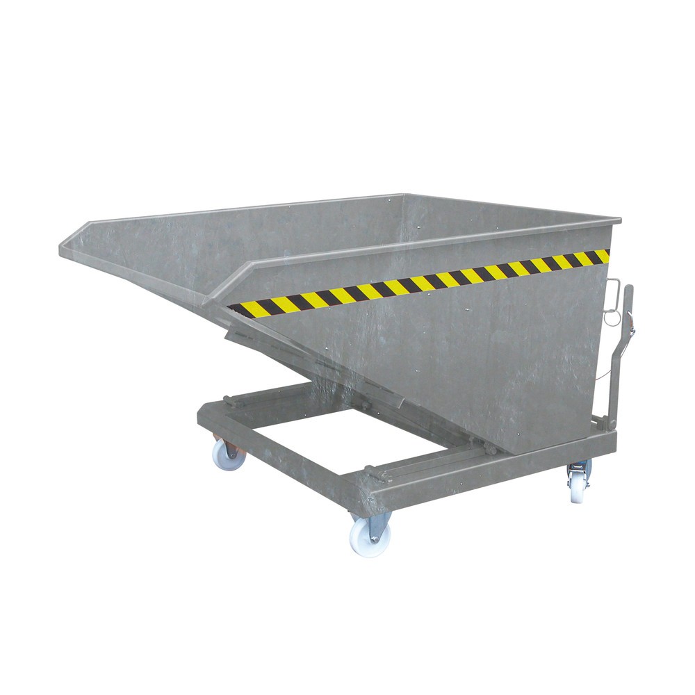 Produktabbildung Nr. 1: Eichinger® Kippbehälter in niedriger Bauhöhe, 1000 kg, 300 Liter, feuerverzinkt