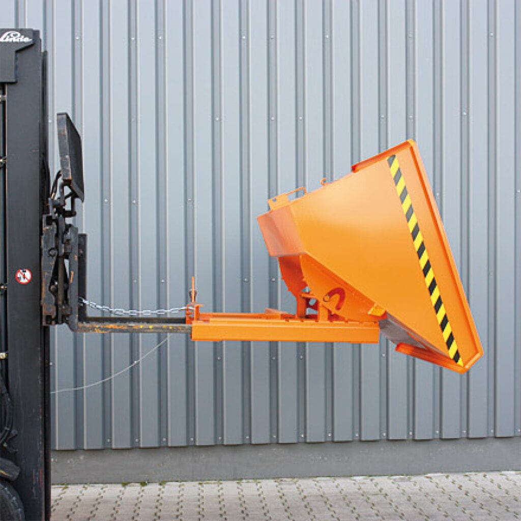 Eichinger® Kippbehälter mit Abrollmechanik, lackiert, reinorange, 1.250 l Produktabbildung Nr. 3: Eichinger® Kippbehälter mit Abrollmechanik, lackiert, reinorange, 1.250 l