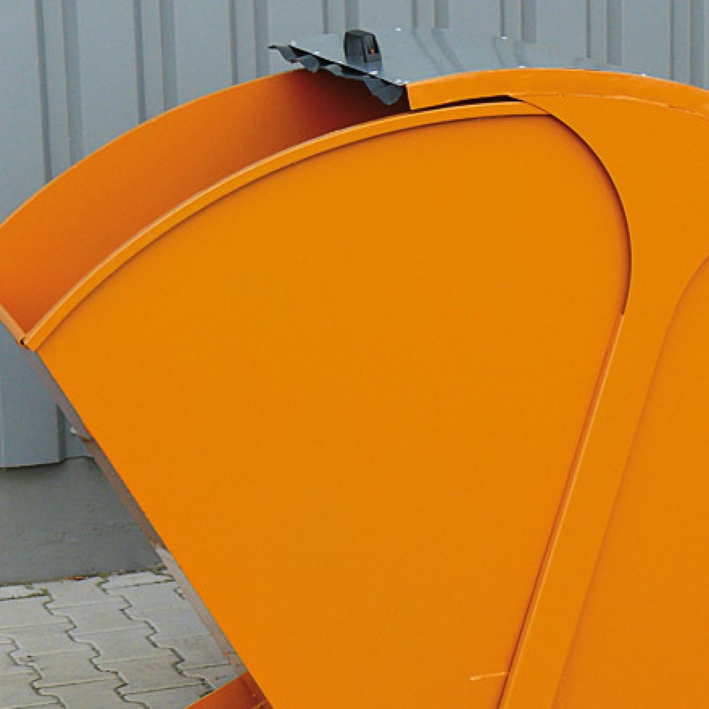 Produktabbildung Nr. 6: Eichinger® Kippbehälter mit Runddeckel, 1000 kg, 1000 Liter, reinorange