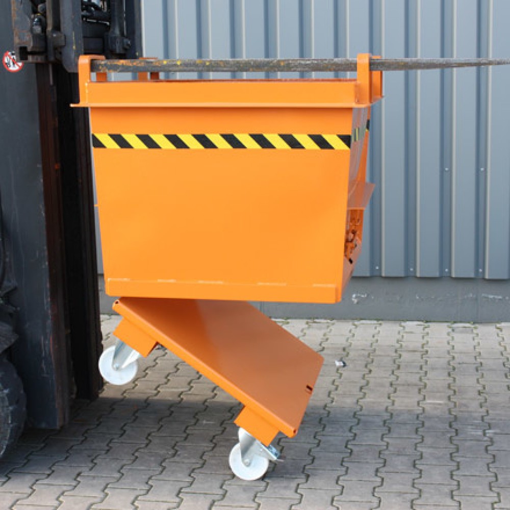 Produktabbildung Nr. 6: Eichinger® Klappbodenbehälter in konischer Ausführung, 2000 kg, 1000 Liter reinorange