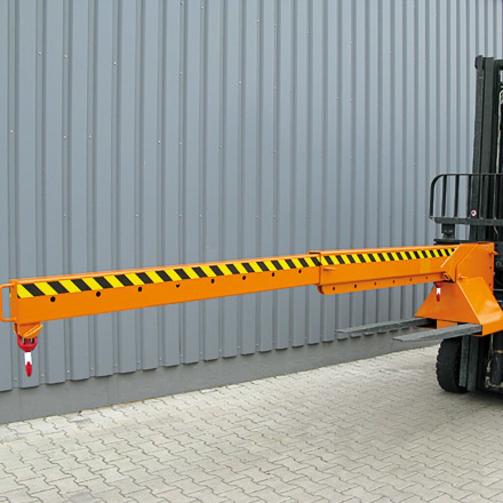 Eichinger® Kranarm teleskopierbar und höhenverstellbar, 2500 kg, reinorange Produktabbildung Nr. 2: Eichinger® Kranarm teleskopierbar und höhenverstellbar, 2500 kg, reinorange