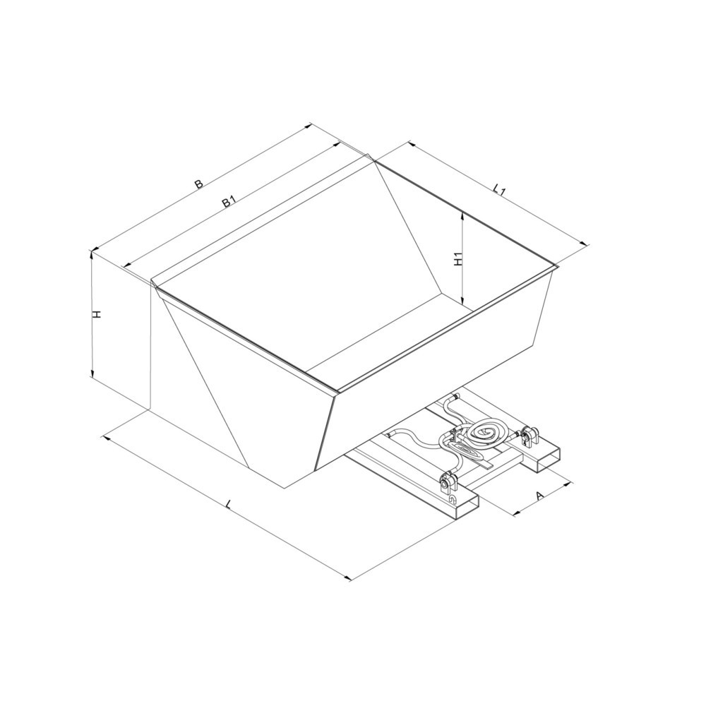 Produktabbildung Nr. 3: Eichinger® Ladeschaufel mit hydraulischer Kippvorrichtung, 1600 kg, 500 Liter anthrazitgrau